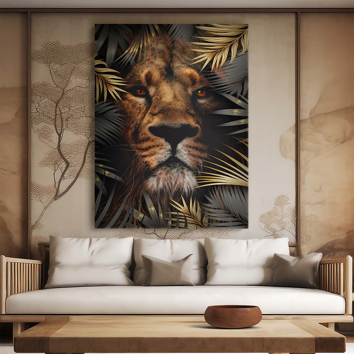 Lion King of The Jungle Wall Art by Luxuriance Designs. Made in USA.