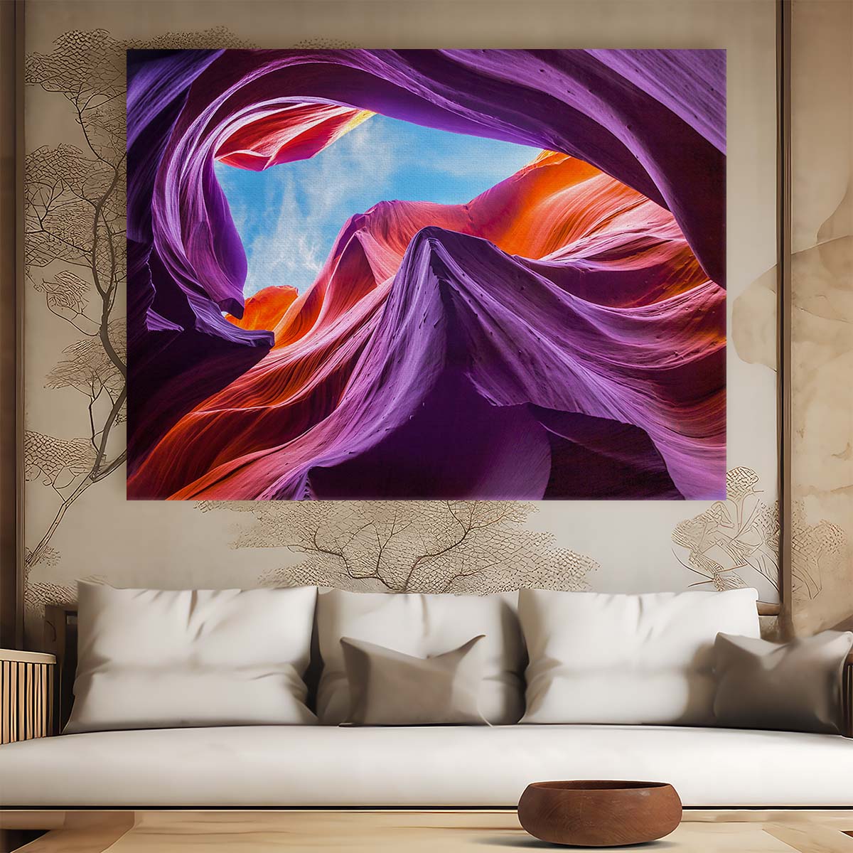 Vibrant Antelope Canyon Arizona Landscape Wall Art by Luxuriance Designs. Made in USA.