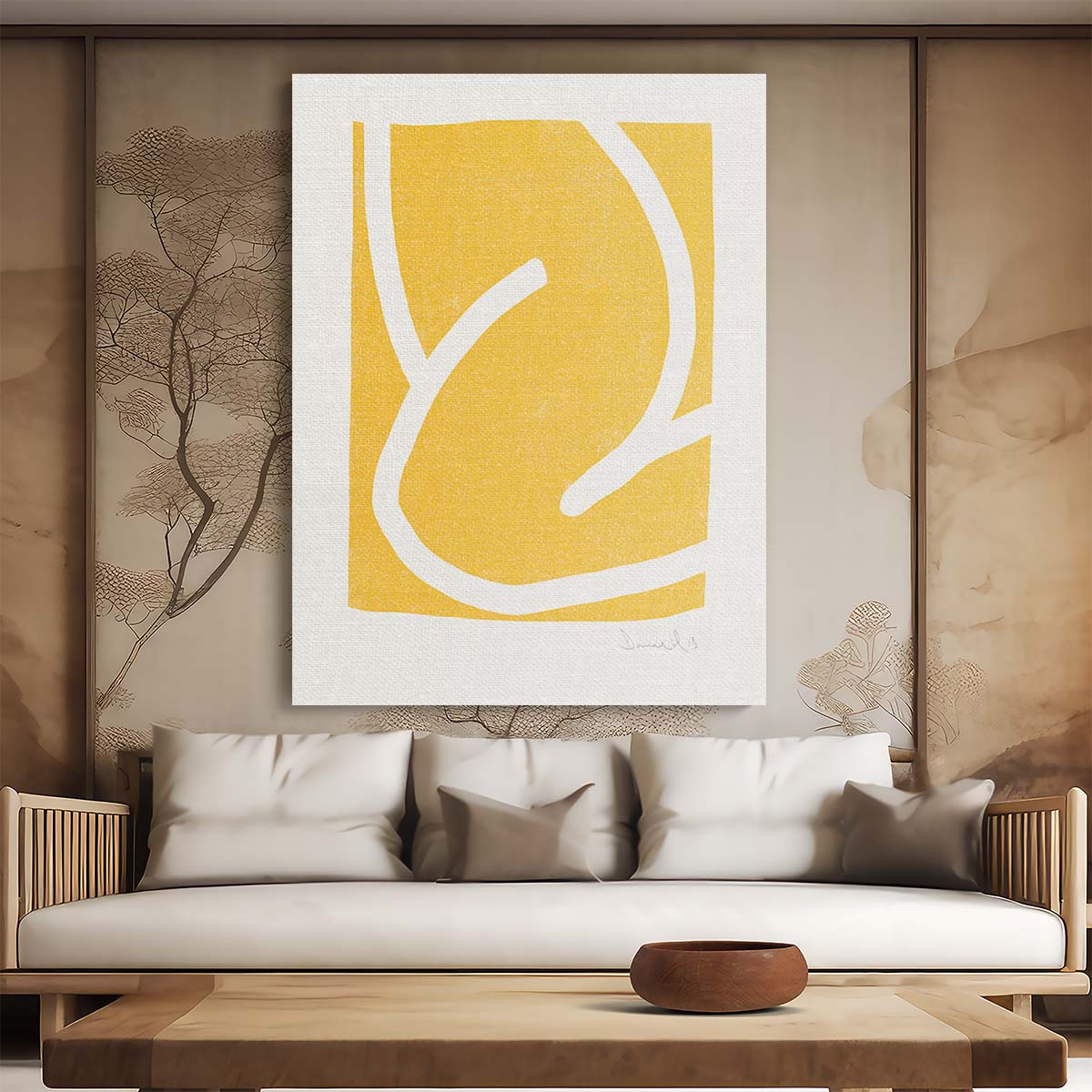 Dan Hobday's Minimalist Colorful Abstract Illustration Mellow by Luxuriance Designs, made in USA