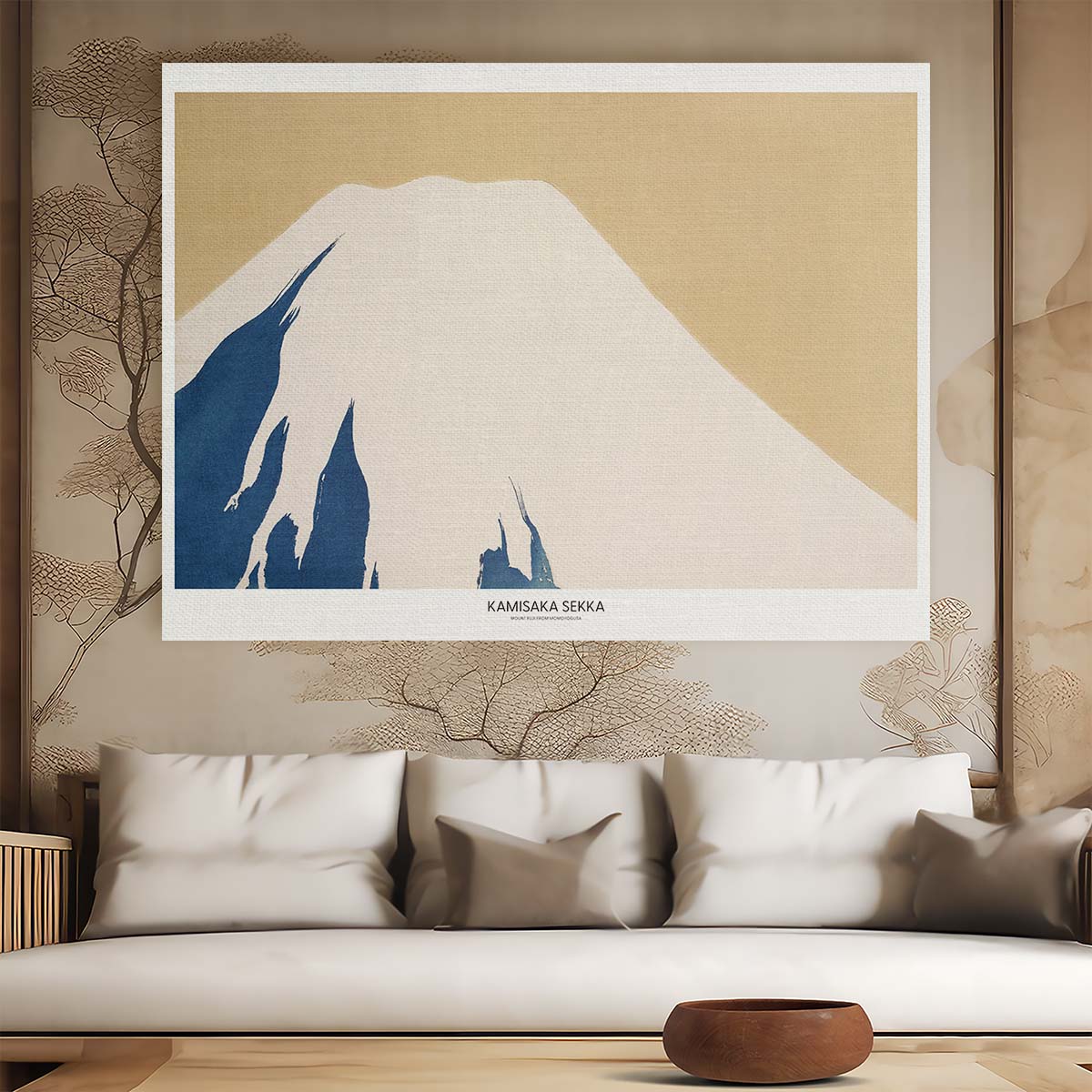 Vintage Kamisaka Sekka Mount Fuji Landscape Poster Wall Art