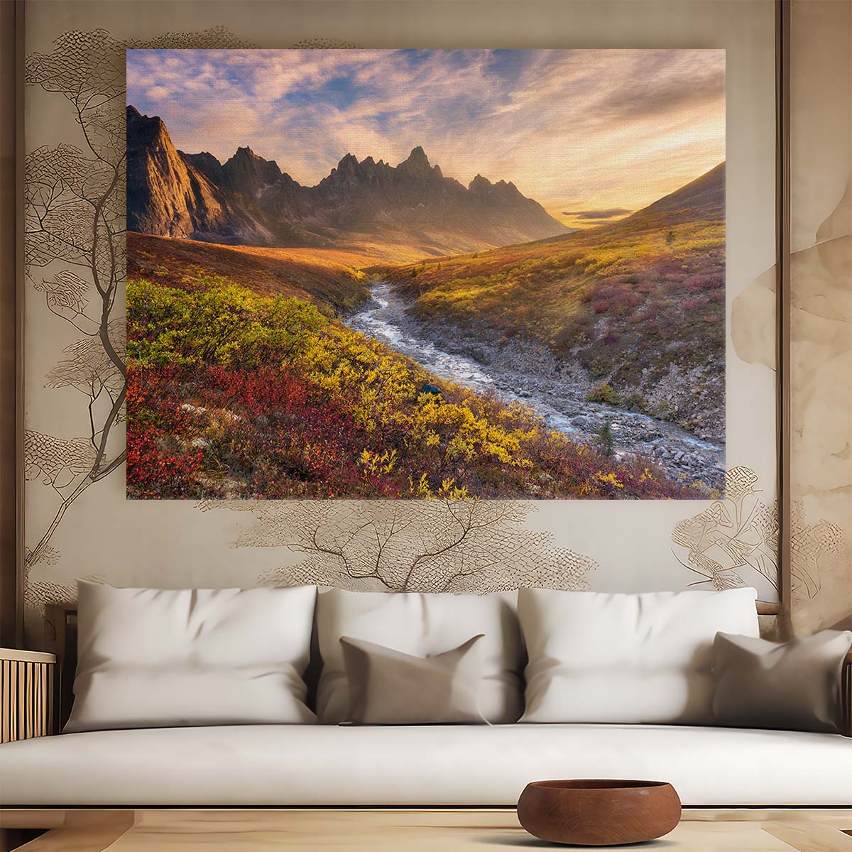 Autumn Ogilvie Mountain Sunset - Colorful Yukon Landscape Wall Art