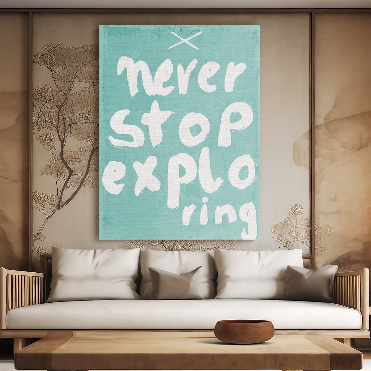 Motivational Turquoise Explorer Quote Illustration for Kids Room by Luxuriance Designs, made in USA