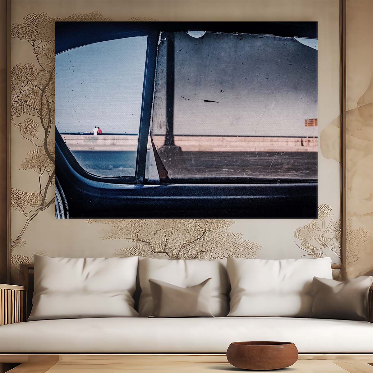 Havana Street View Car Window Wall Art by Luxuriance Designs. Made in USA.