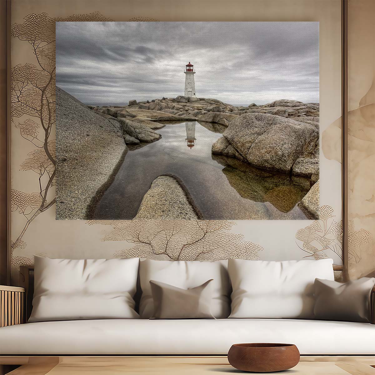 Nova Scotia Coastal Lighthouse Seascape Wall Art by Luxuriance Designs. Made in USA.