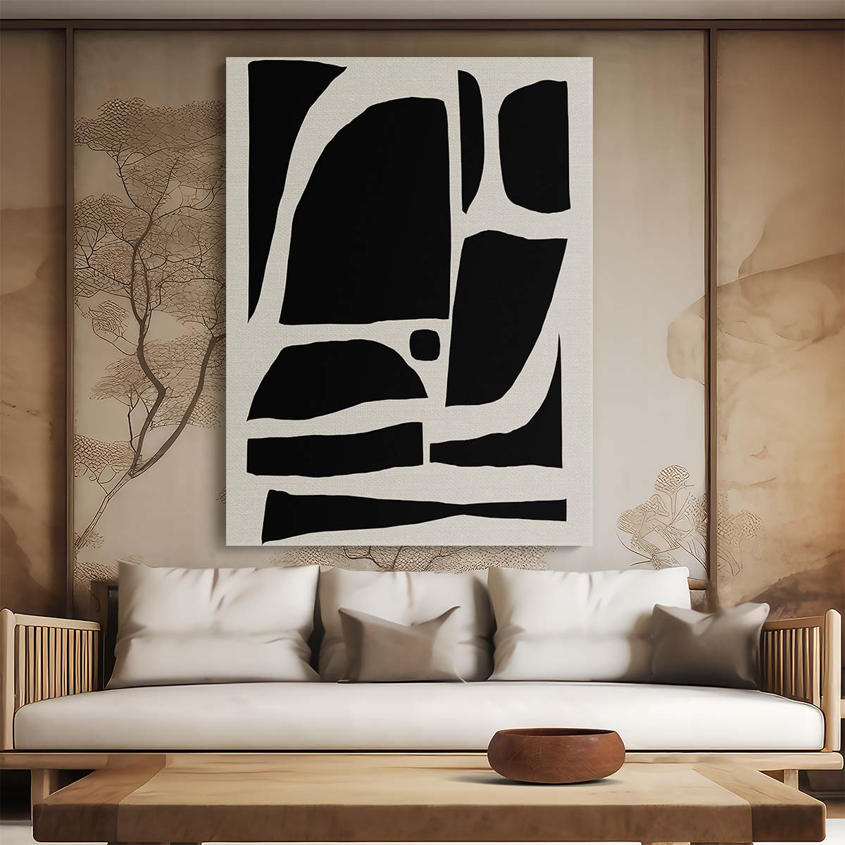 Dan Hobday Contemporary Abstract Geometric Illustration Wall Art by Luxuriance Designs, made in USA