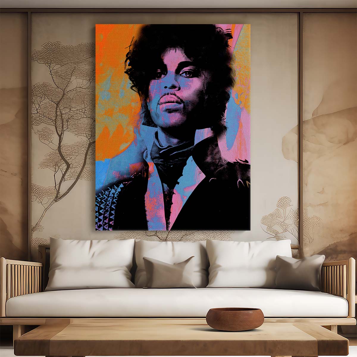 Prince Portrait Bright Colors Wall Art by Luxuriance Designs. Made in USA.