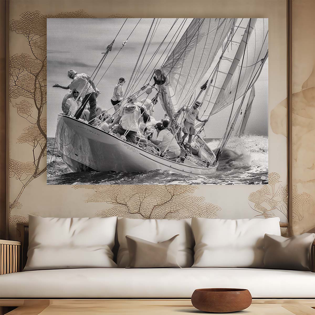 Antibes Maritime Race Monochrome Sailing Photography Wall Art