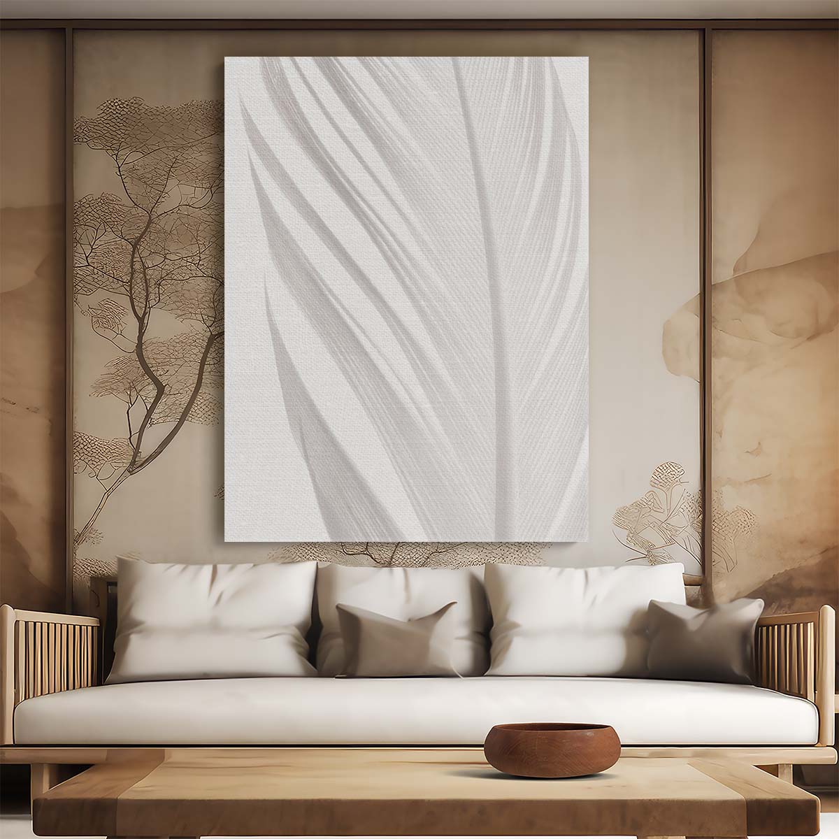 Monochrome Still Life Photography - Soft White Bird Feather Artwork by Luxuriance Designs, made in USA