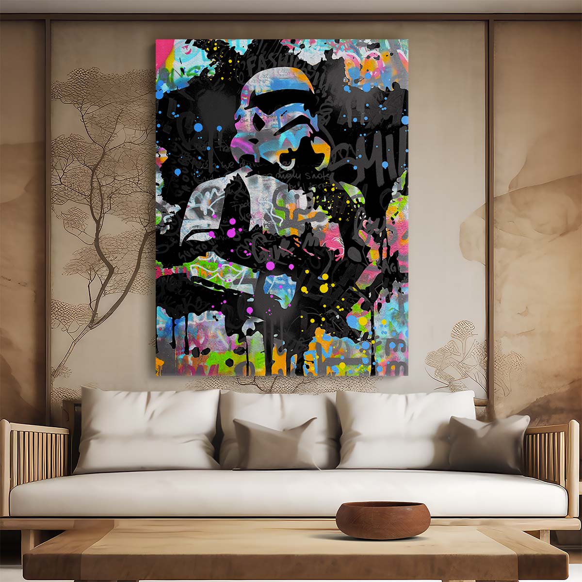 Storm Trooper Star Wars Graffiti Wall Art by Luxuriance Designs. Made in USA.