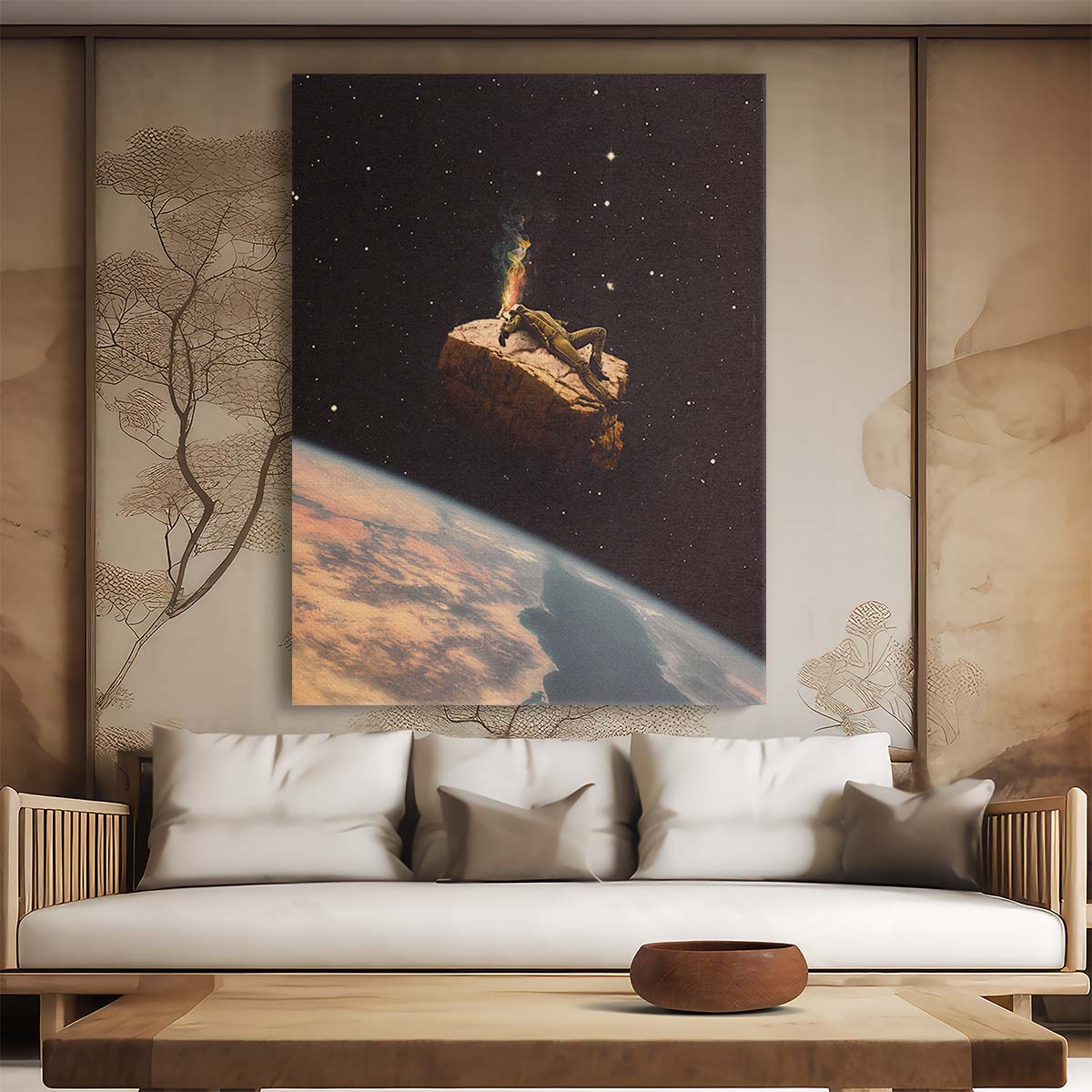Surrender Futuristic Space Adventure Digital Collage Art by Taudalpoi by Luxuriance Designs, made in USA