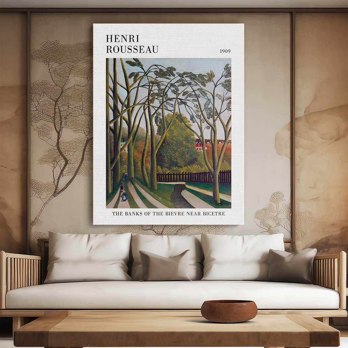 1909 Henri Rousseau Acrylic Landscape Painting Poster by Luxuriance Designs, made in USA