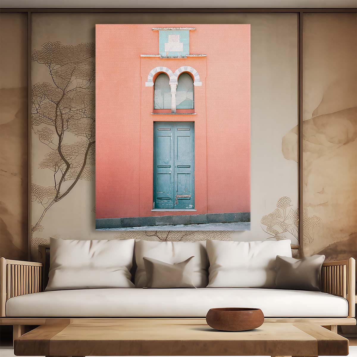 Capri Door Italy Pastel Photography Art by Raisa Zwart by Luxuriance Designs, made in USA
