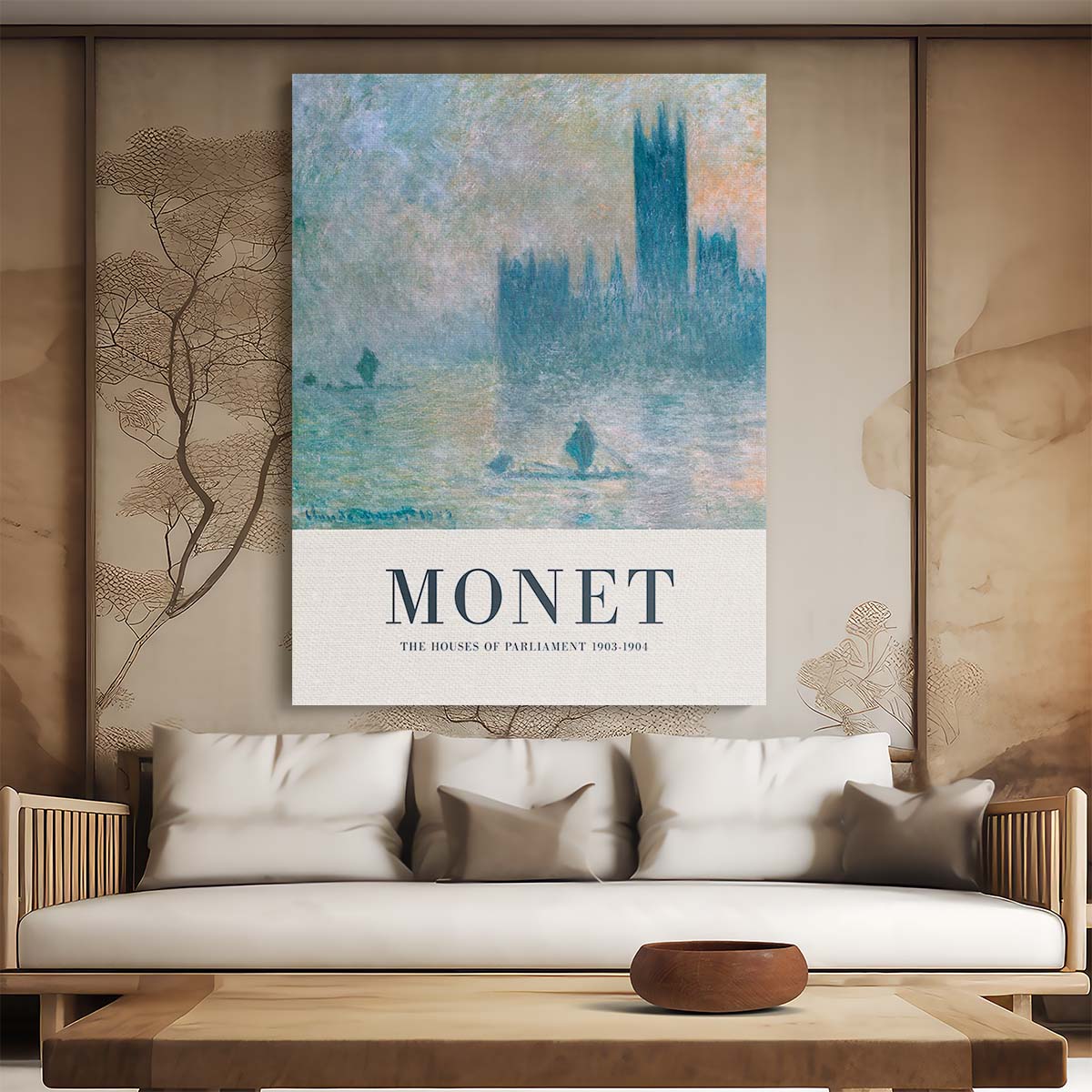 Claude Monet's Inspirational Oil Painting - The Houses of Parliament by Luxuriance Designs, made in USA