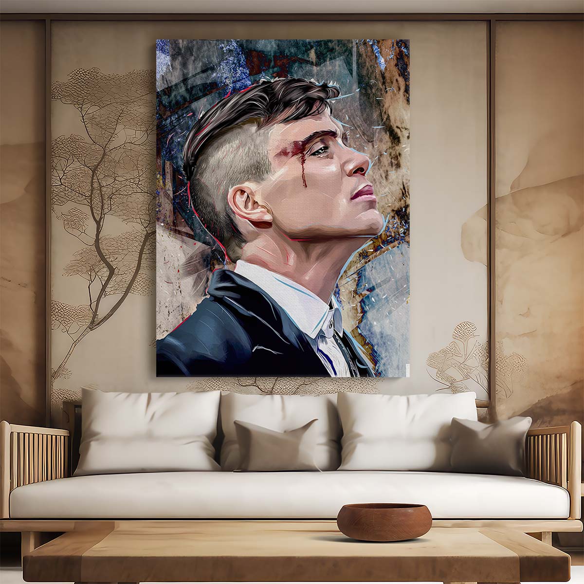 Thomas Shelby Portrait Wall Art by Luxuriance Designs. Made in USA.