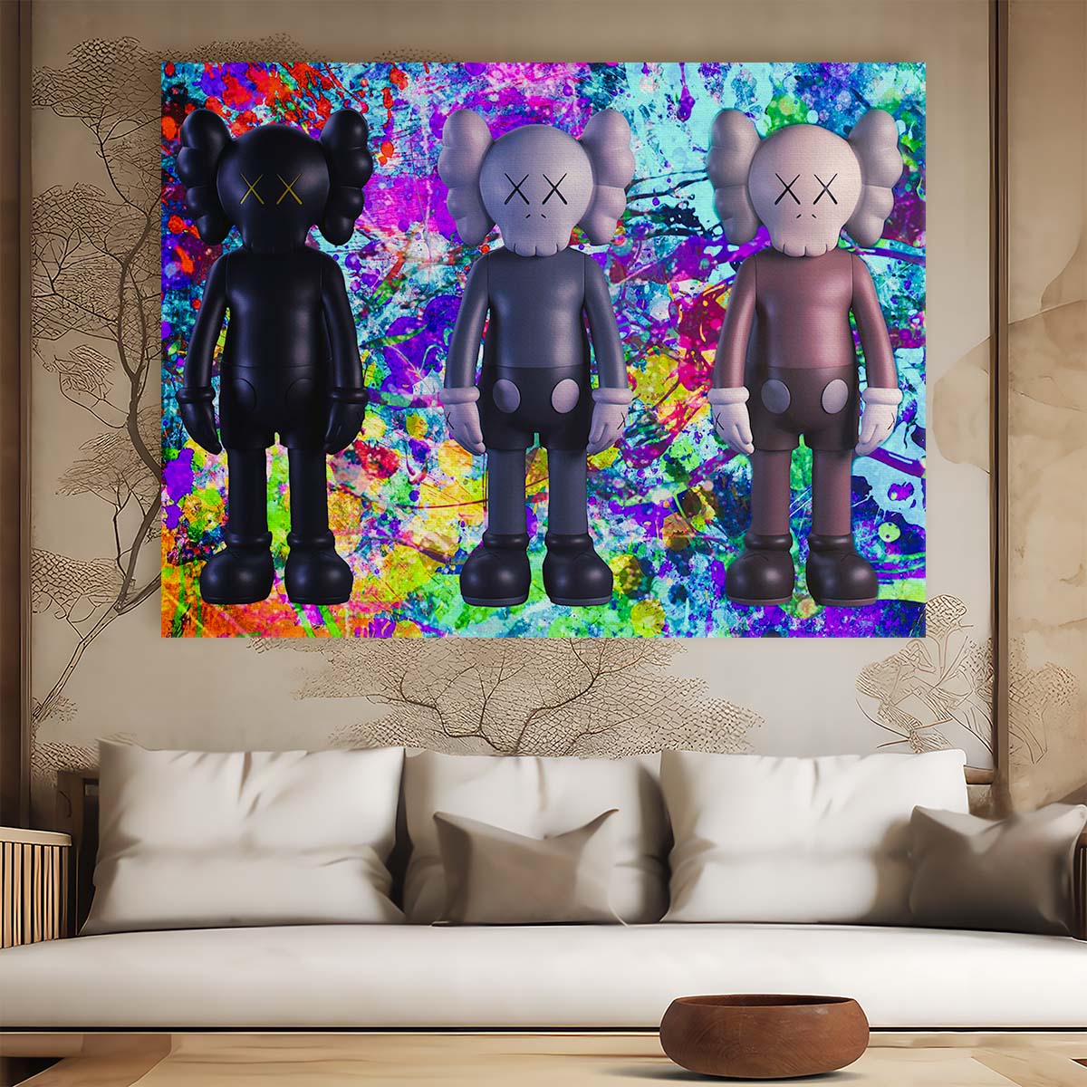 Three Standing Kaws Pop Wall Art by Luxuriance Designs. Made in USA.