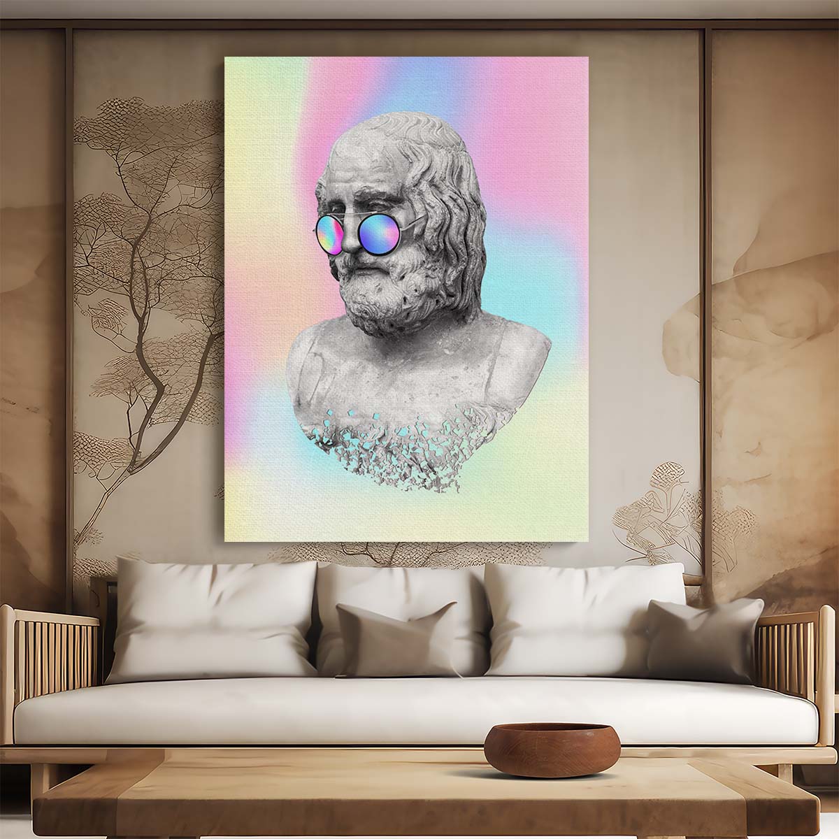 Fadil Roze's Holo-3D Greek Statue Illustration Vintage Neo-Renaissance Art by Luxuriance Designs, made in USA