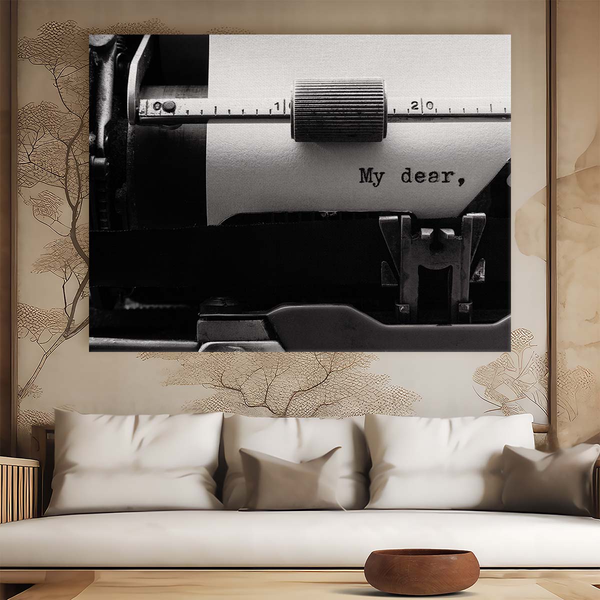 Romantic Love Letter Vintage Typewriter Photography Wall Art