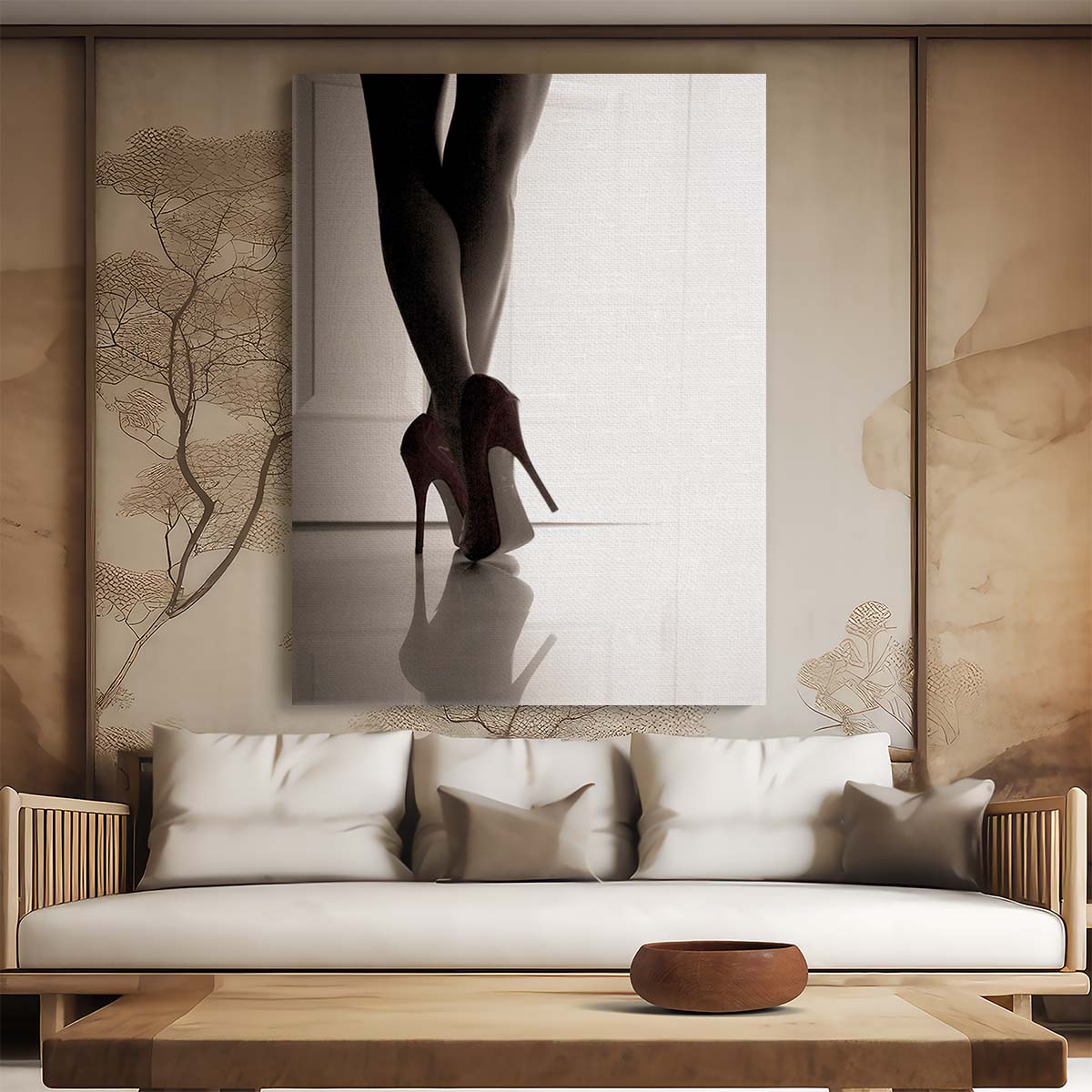 Sensual Abstract Photography - Woman in High Heels at Doorway by Luxuriance Designs, made in USA