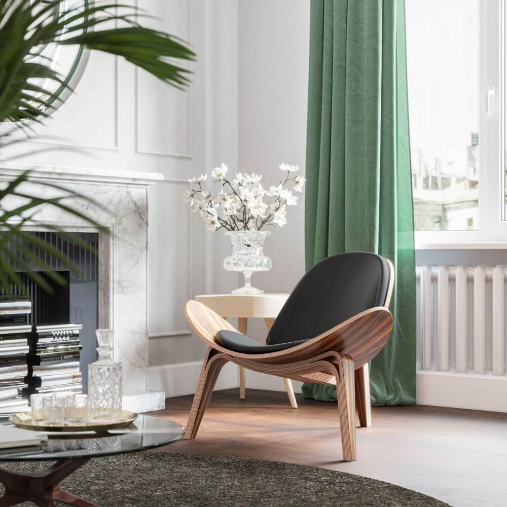 Luxuriance Designs - Hans Wegner's CH07 Shell Chair Replica In Living Room - Review
