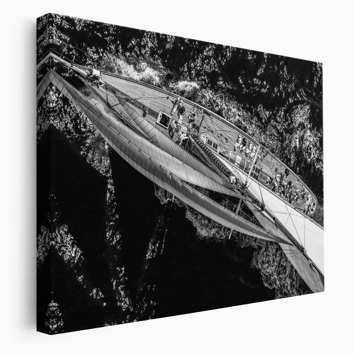 Antibes Yacht Race Aerial Maritime Masterpiece Wall Art by Luxuriance Designs. Made in USA.