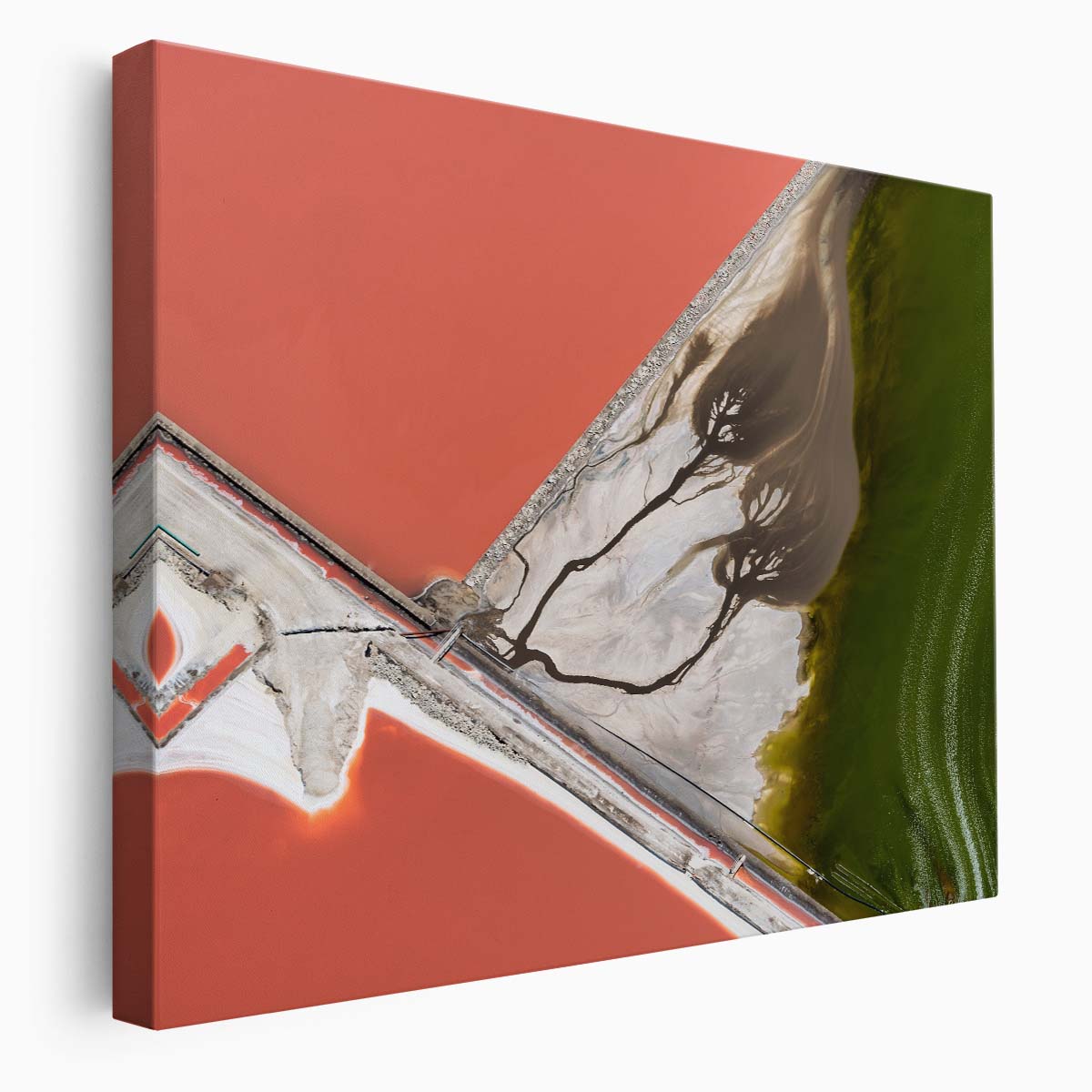 California Salt Pond Aerial Abstract Wall Art by Luxuriance Designs. Made in USA.