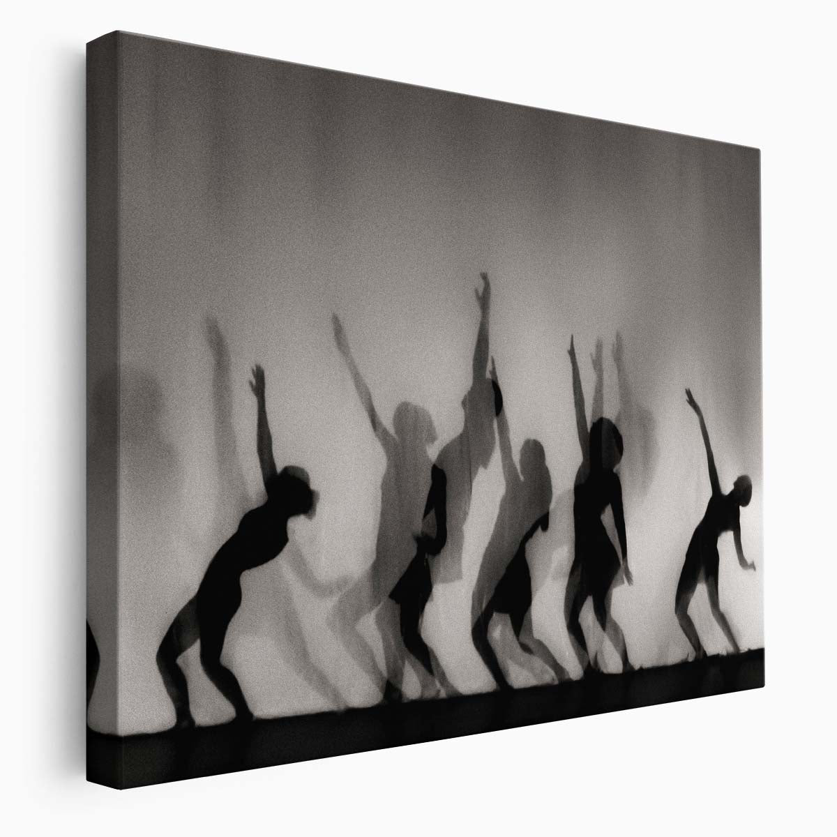 Monochrome Dancer Silhouettes Abstract Wall Art by Luxuriance Designs. Made in USA.