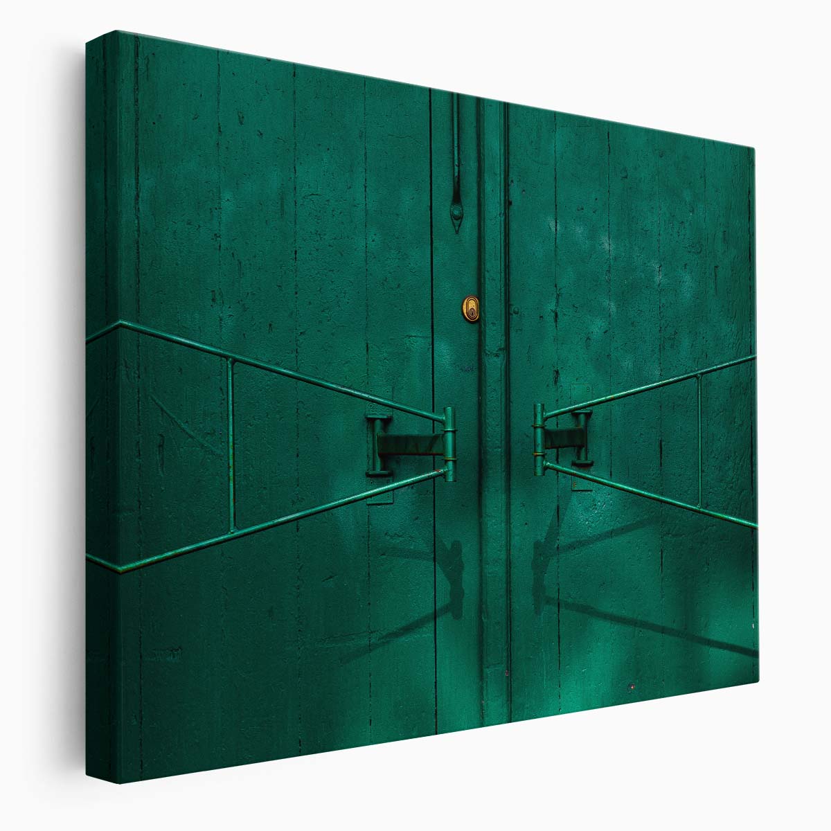 Green Gate Abstract Architecture Copenhagen Wall Art by Luxuriance Designs. Made in USA.