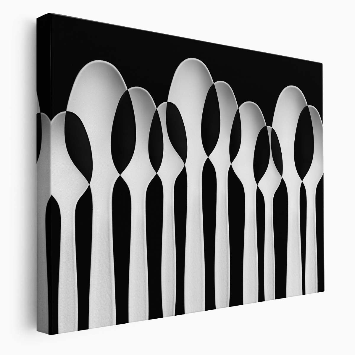 Monochrome Zebra & Forest Spoon Pattern Wall Art by Luxuriance Designs. Made in USA.