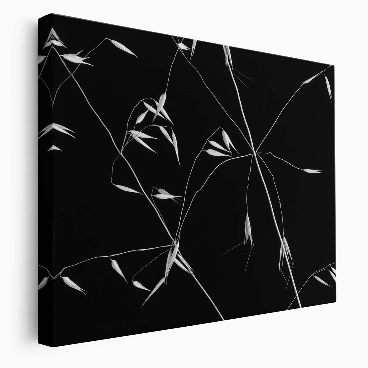 Monochrome Wheat Pattern Abstract Lines Wall Art by Luxuriance Designs. Made in USA.