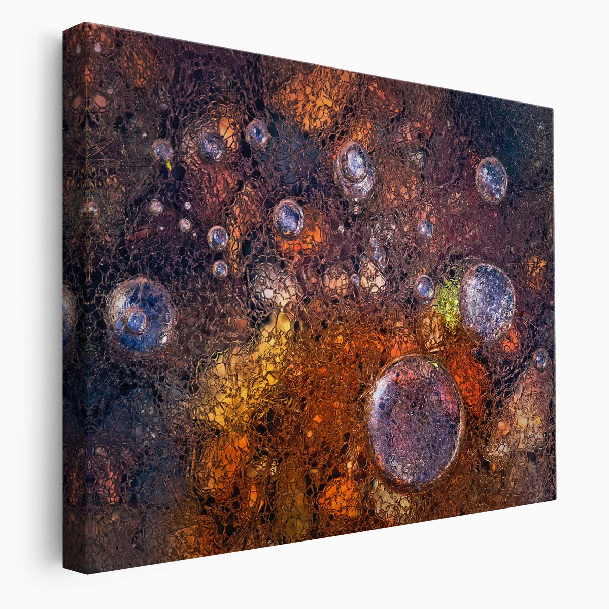 Frozen Cosmos & Autumnal Landscape Abstract Wall Art by Luxuriance Designs. Made in USA.