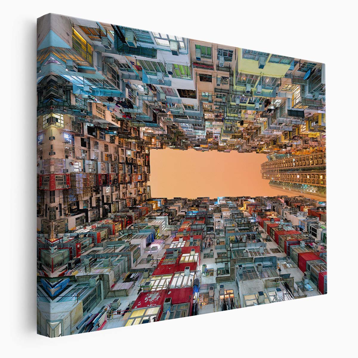 Futuristic Hong Kong Urban Density Wall Art by Luxuriance Designs. Made in USA.