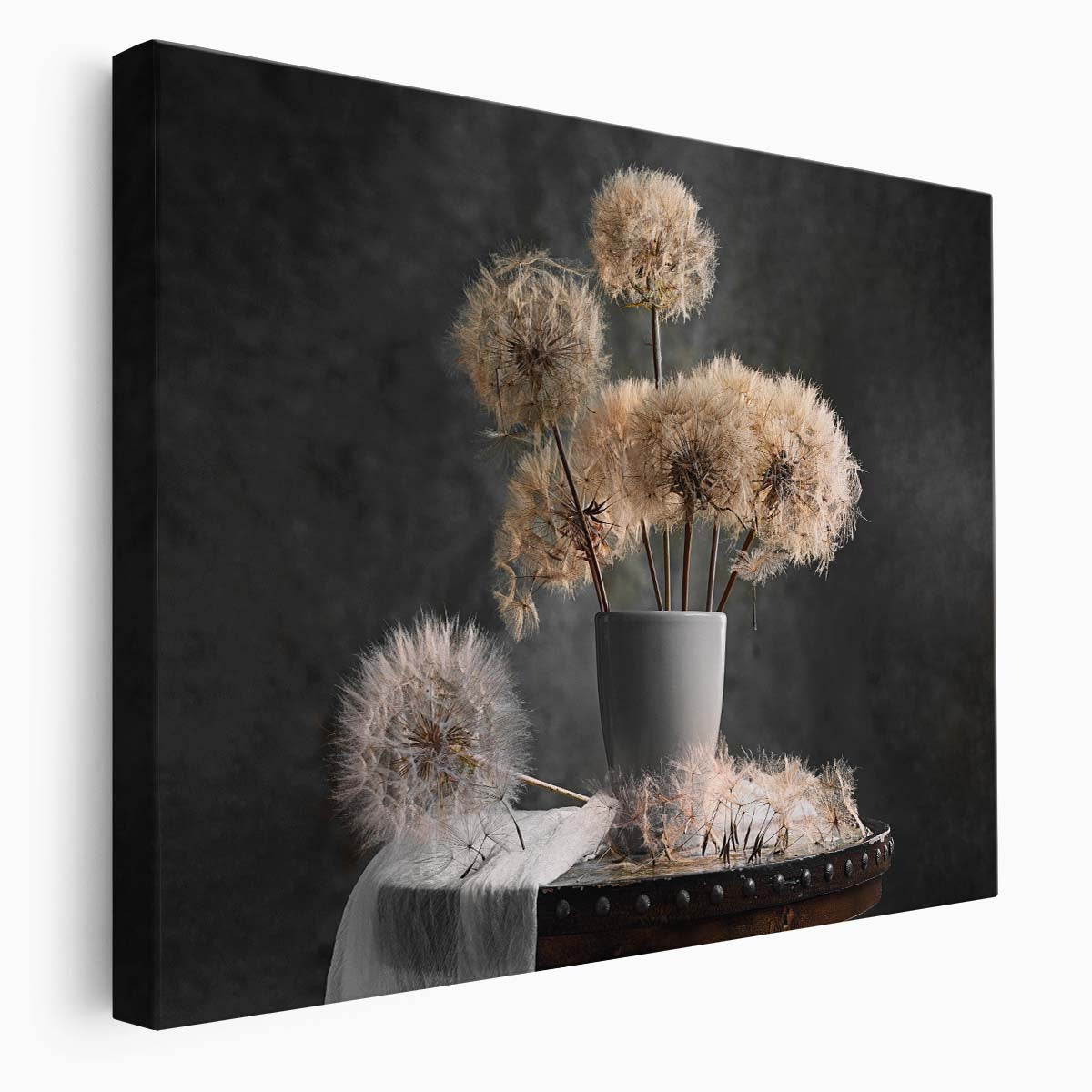 Autumn Dried Dandelion Seed Pod Floral Photography Wall Art