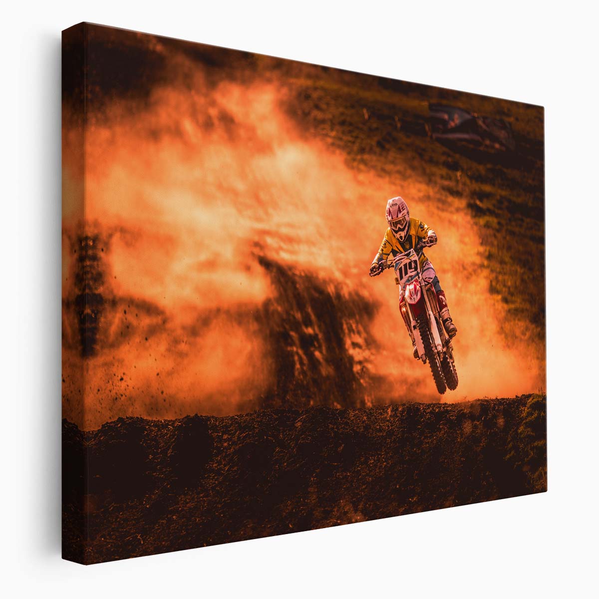 Motocross Mastery Extreme Race & Flight Wall Art by Luxuriance Designs. Made in USA.