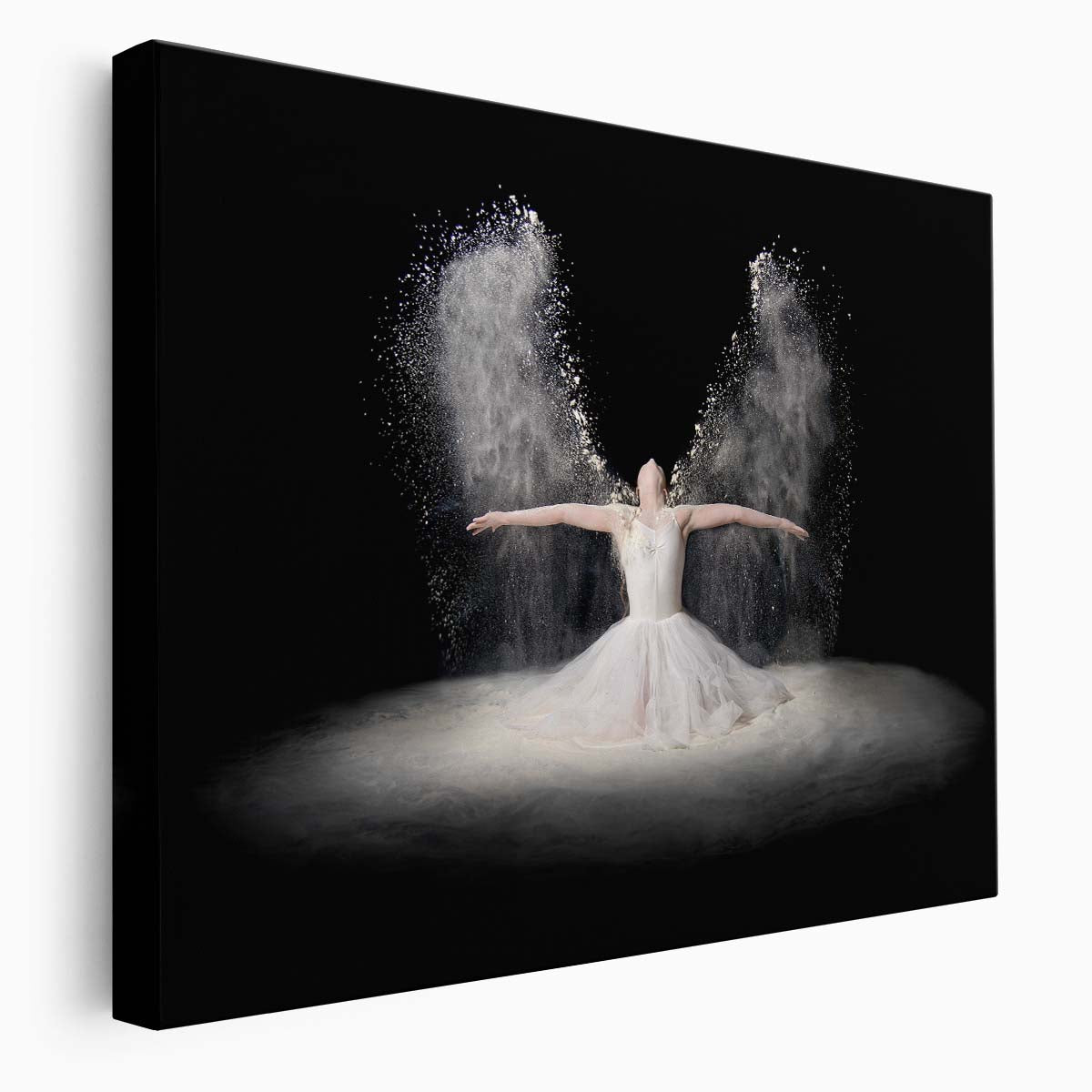 Spiritual Ballet Dancer Angel Wings Wall Art by Luxuriance Designs. Made in USA.