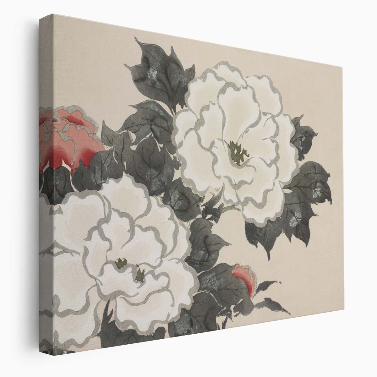 Vintage Japanese Floral Ukiyoe Blossoms Poster Wall Art by Luxuriance Designs. Made in USA.