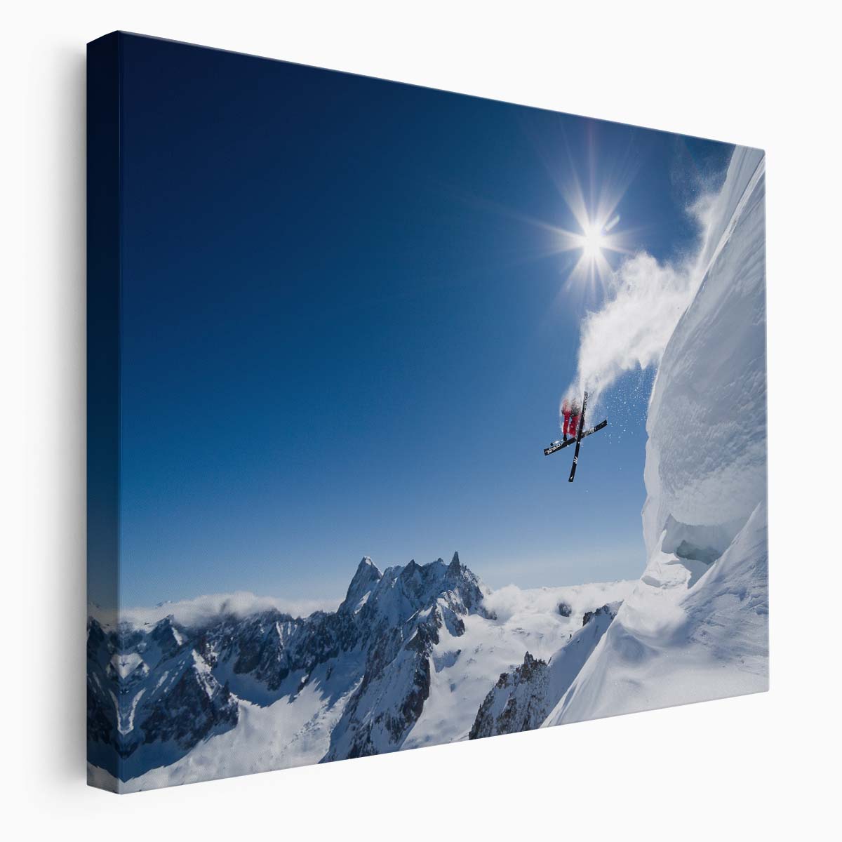 Extreme Ski Jump in Snowy Alps - Tristan Shu Wall Art