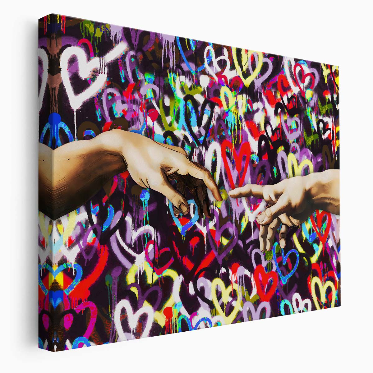 Hands Love Touch Graffiti Wall Art by Luxuriance Designs. Made in USA.