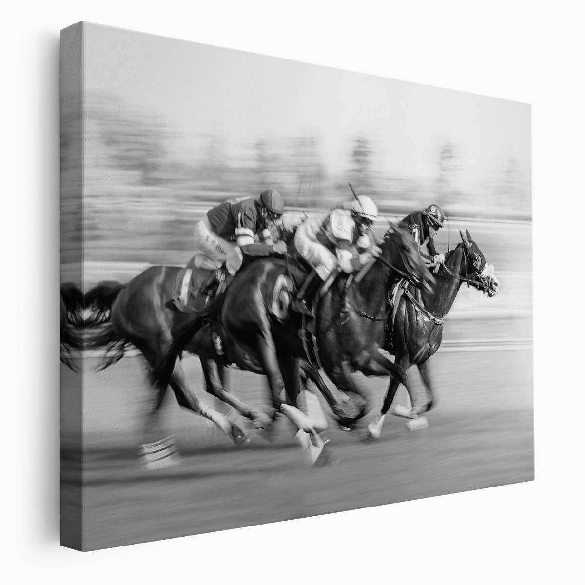 Dynamic Equestrian Race Speed & Motion Wall Art by Luxuriance Designs. Made in USA.