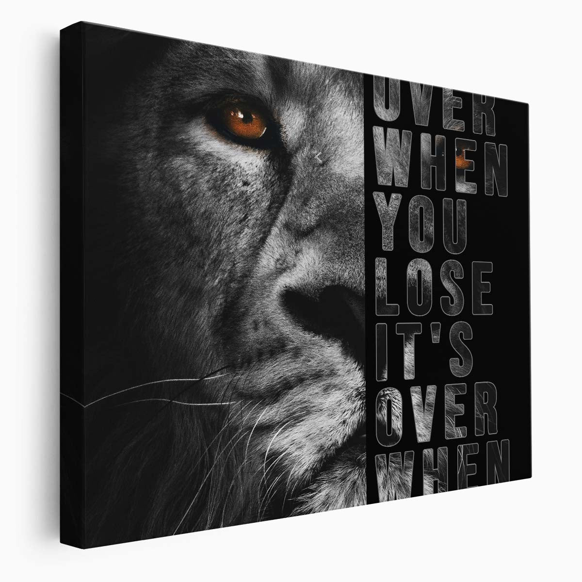 It's Not Over When You Lose Wall Art by Luxuriance Designs. Made in USA.
