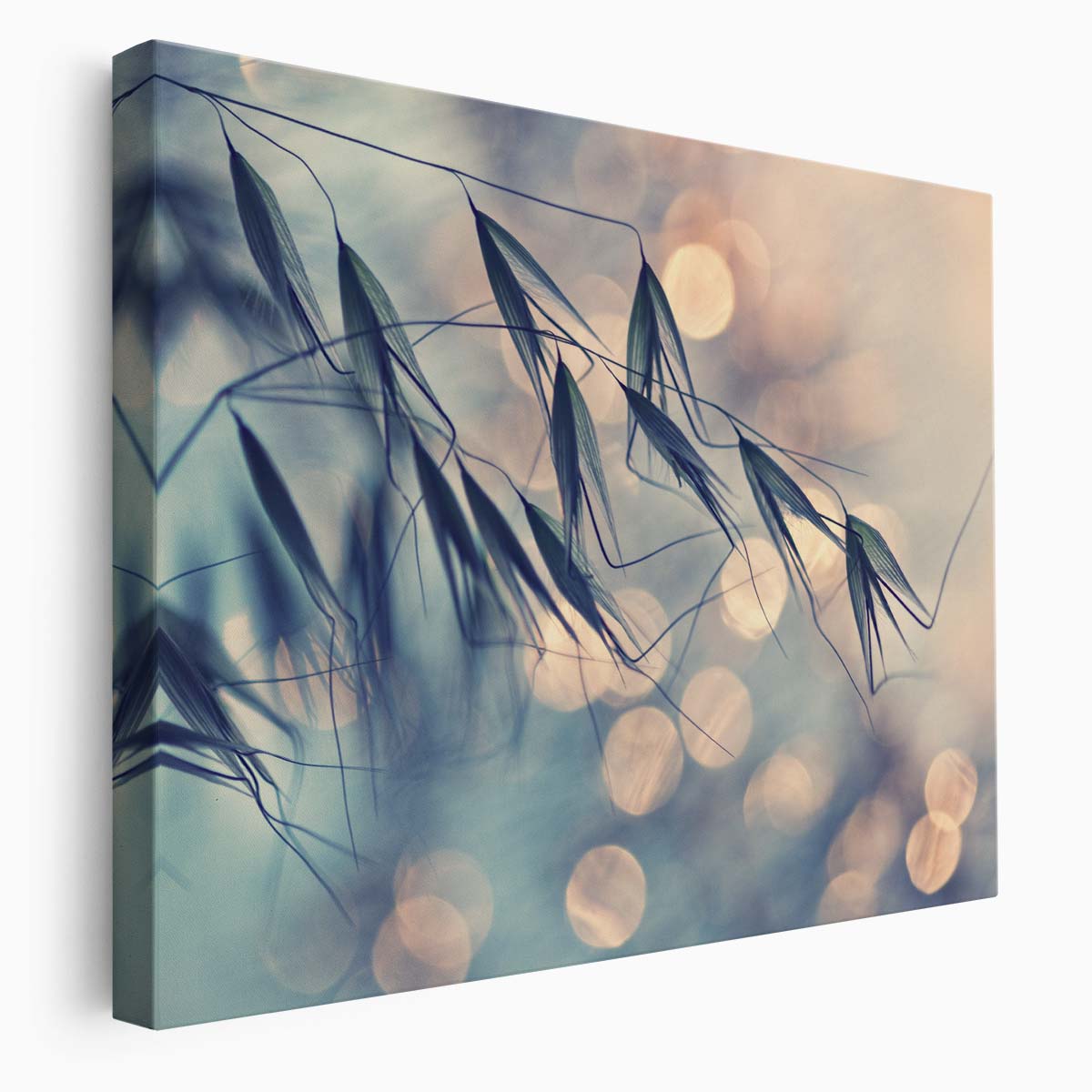 Serene Macro Grass & Reed Landscape - Pastel Photography Wall Art