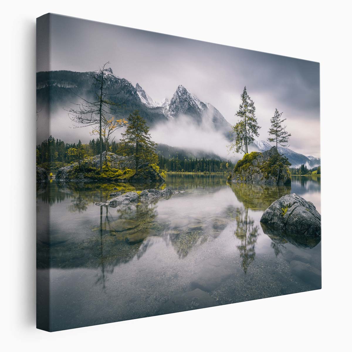 Hintersee Lake Bavarian Alps Misty Morning Photography Wall Art