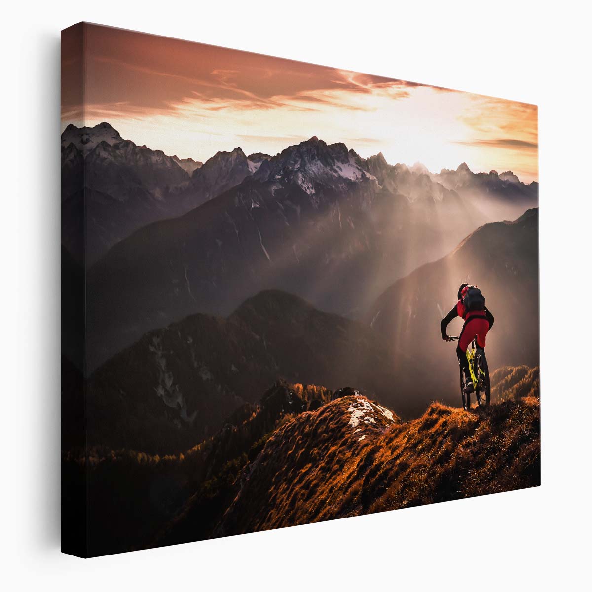 Slovenia Mountain Biking Sunset Adventure Photography Wall Art