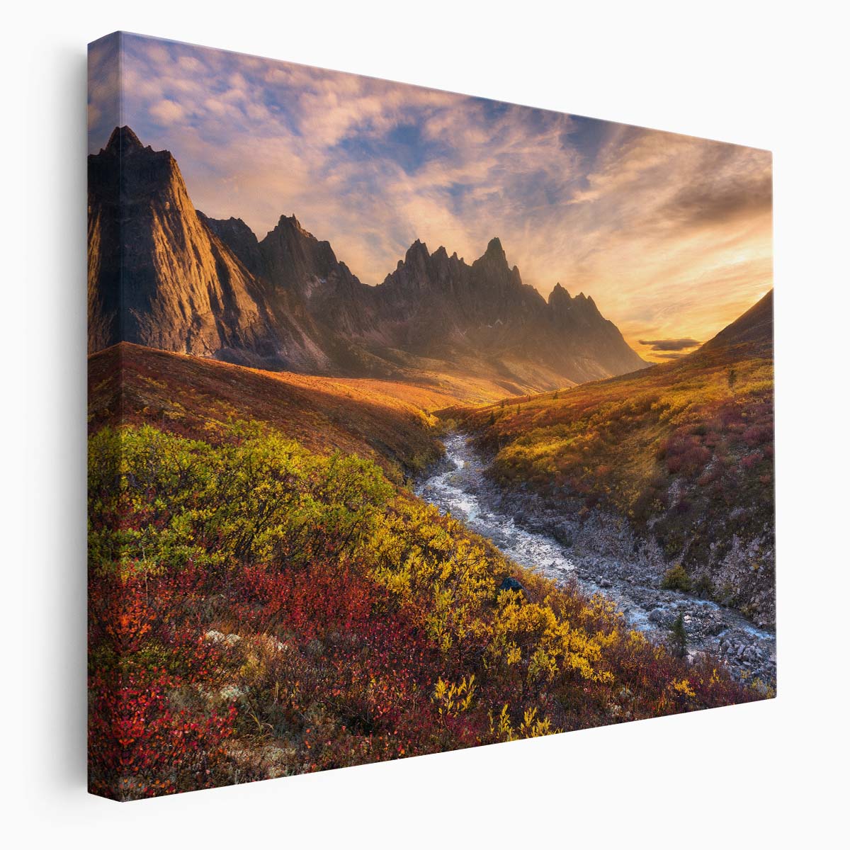 Autumn Ogilvie Mountain Sunset - Colorful Yukon Landscape Wall Art