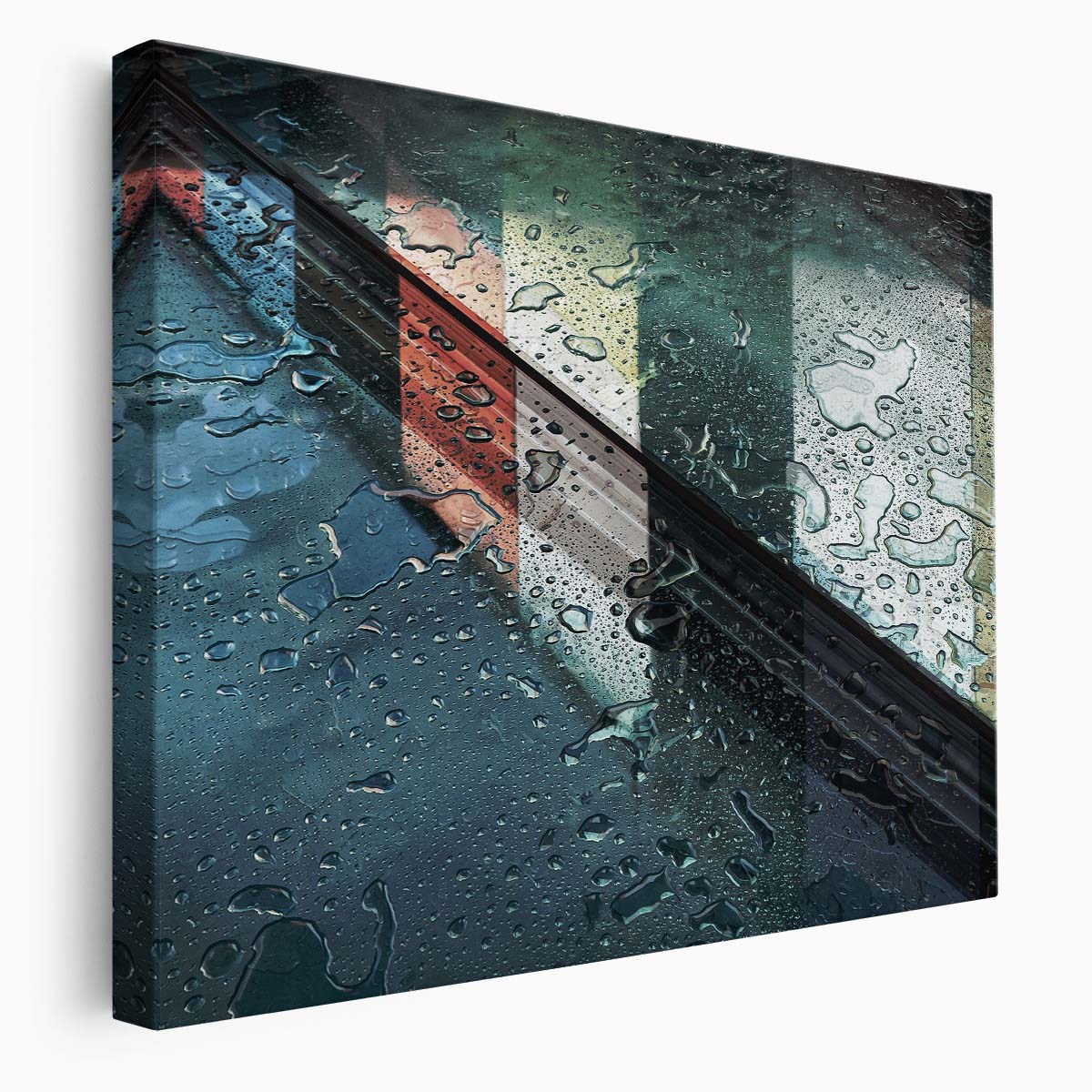 Colorful Reflections & Lines Architecture Wall Art by Luxuriance Designs. Made in USA.