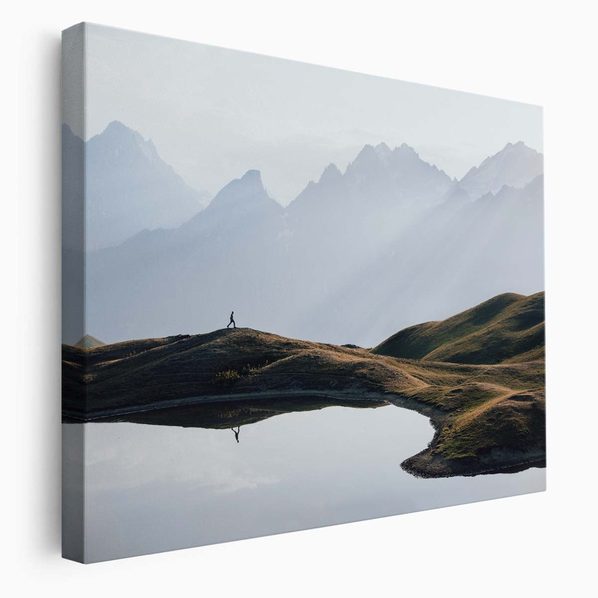 Serene Sunrise Over Koruldi Lakes Mountain Reflection Wall Art