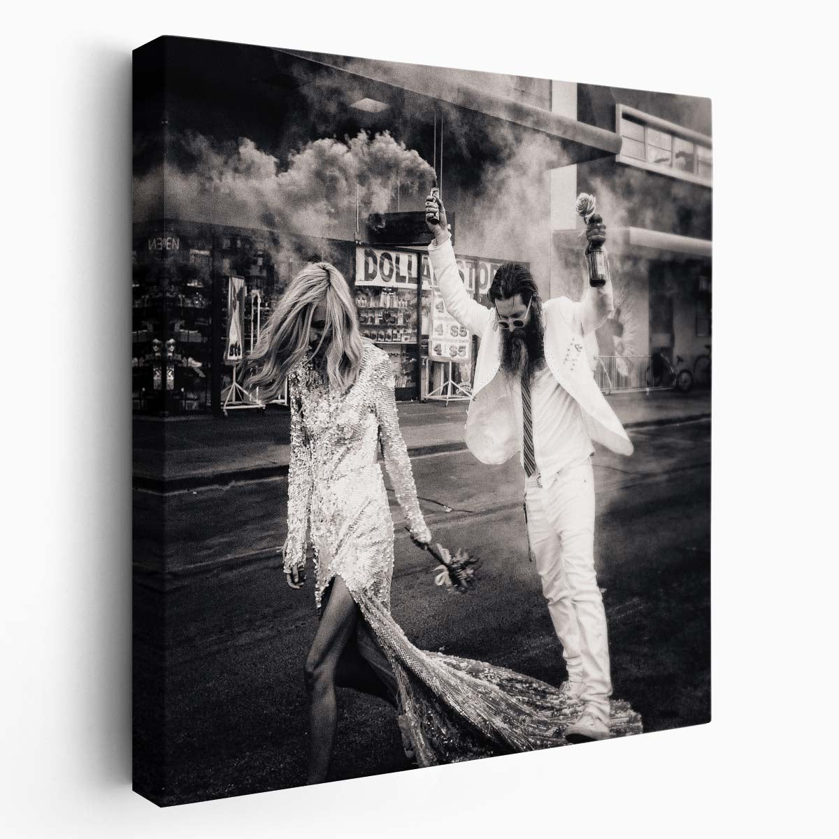 Enchanting Las Vegas Wedding Street Photography Wall Art by Luxuriance Designs. Made in USA.