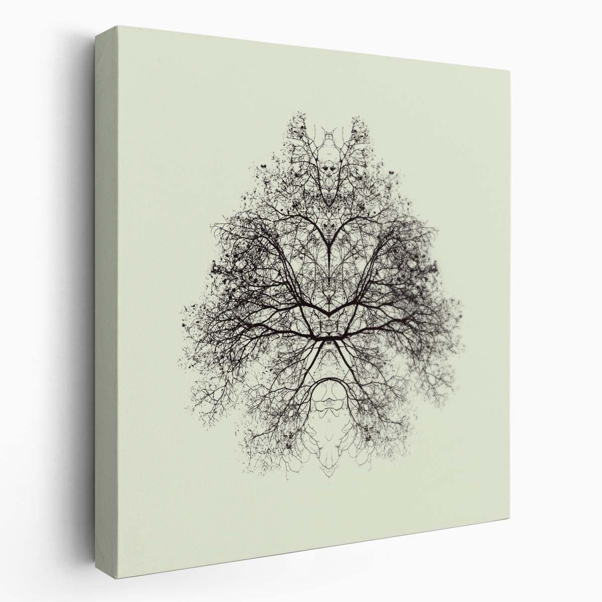 Abstract Tree Pattern Inspired by Rorschach Test Photography Wall Art by Luxuriance Designs. Made in USA.