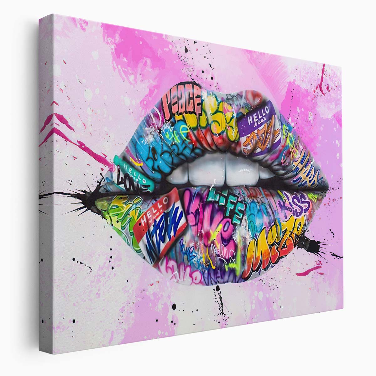 Sexy Graffiti Lips Wall Art by Luxuriance Designs. Made in USA.