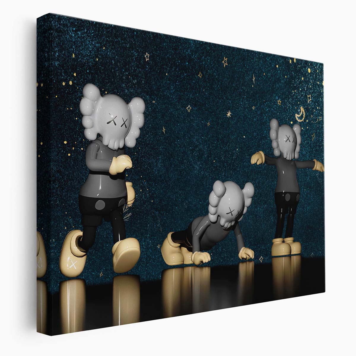 Starry Kaws Wall Art by Luxuriance Designs. Made in USA.