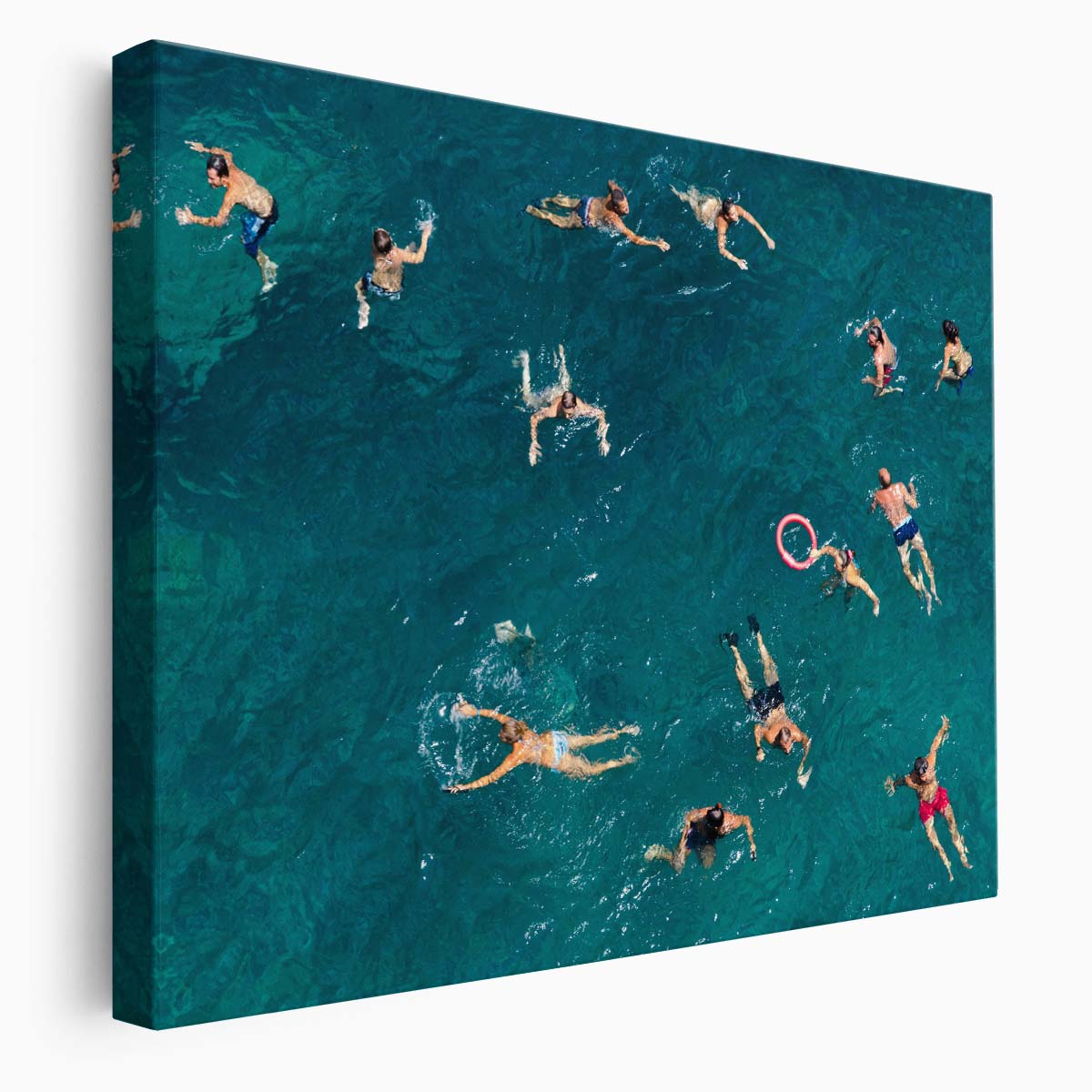 Summer Bliss Aerial Ocean Swim in Puglia, Italy Wall Art